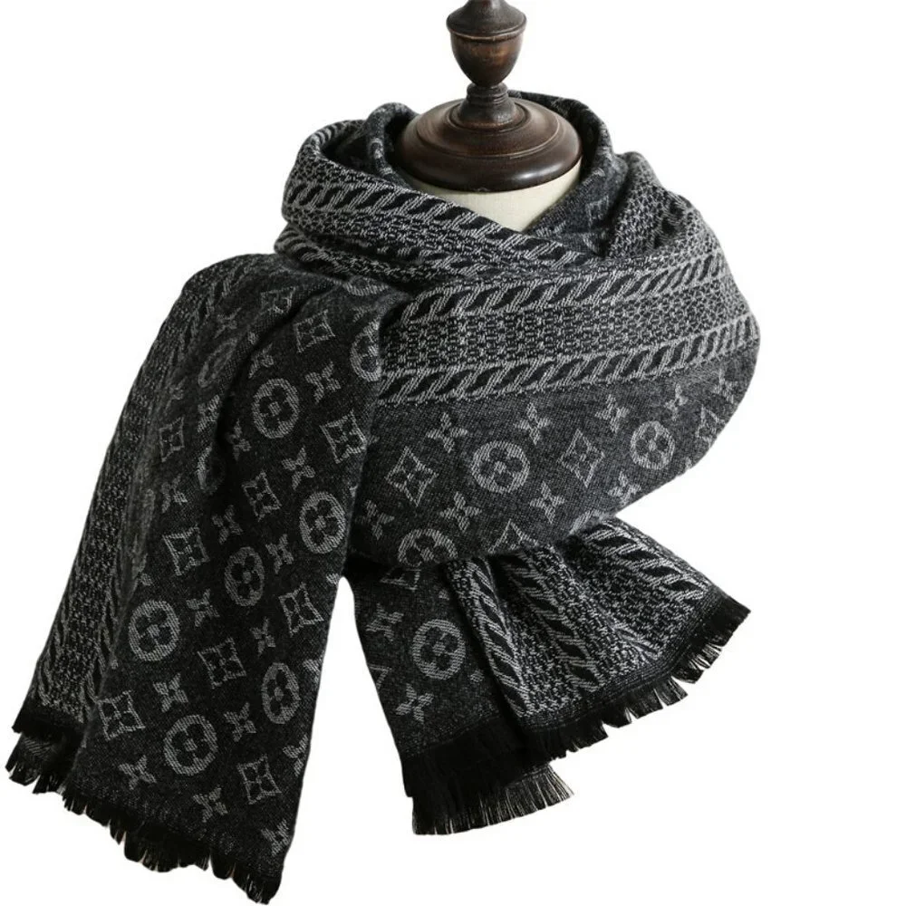 Black Printed Scarf